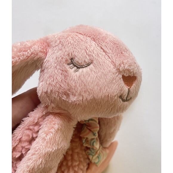 8" Itzy Ritzy Friends Lovey Plush Silicone Teether Pink Bunny Baby Girl - Picture 3 of 6